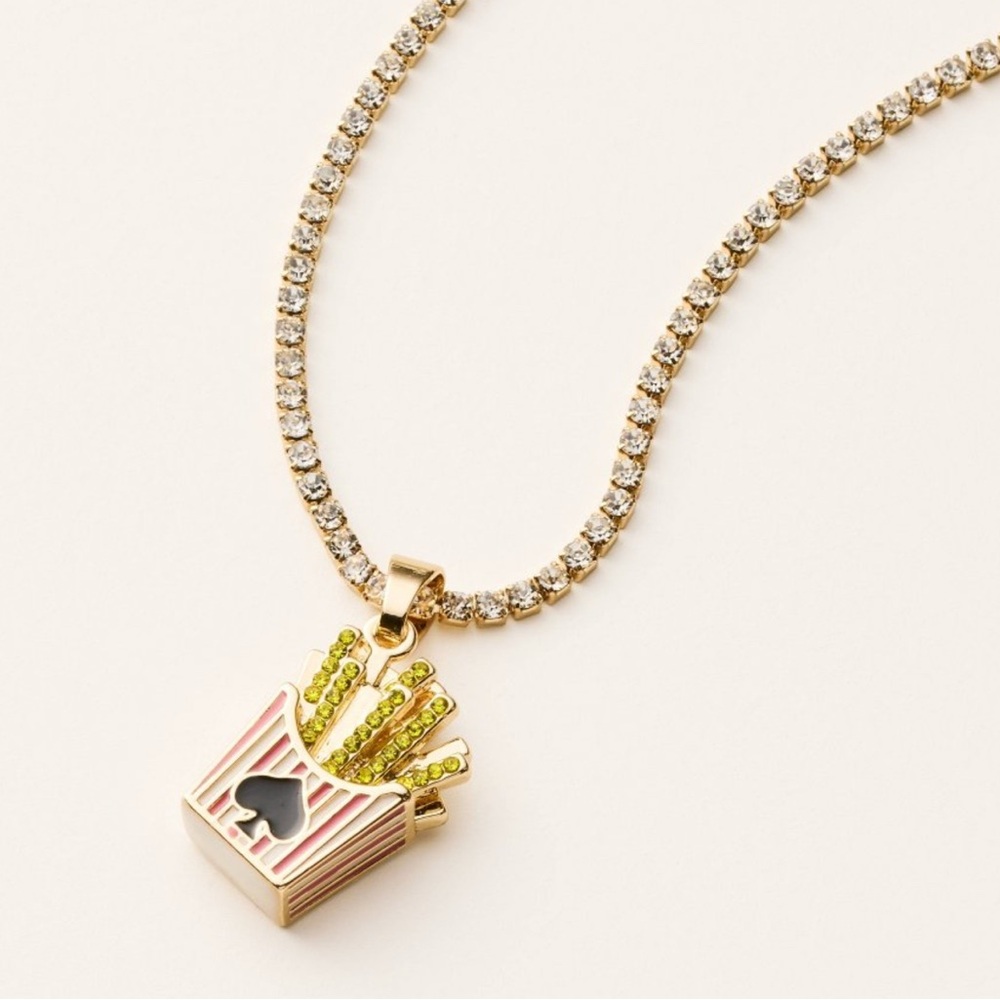 kate spade Gold and Red Necklace with Crystal Accent